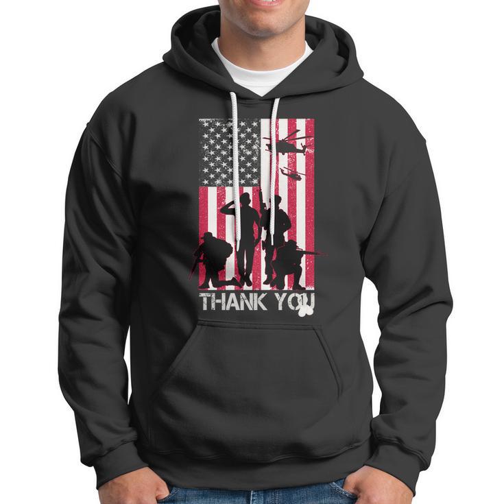 Thank You Memorial Day Soldiers Usa Flag Hoodie