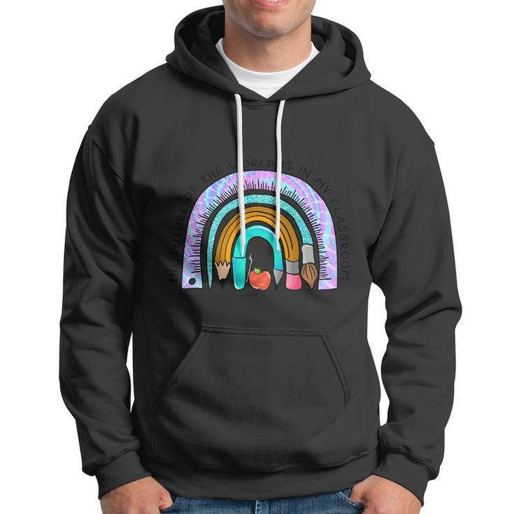 The Future Of The World Is In My Classroom Rainbow Graphic Plus Size Shirt Hoodie