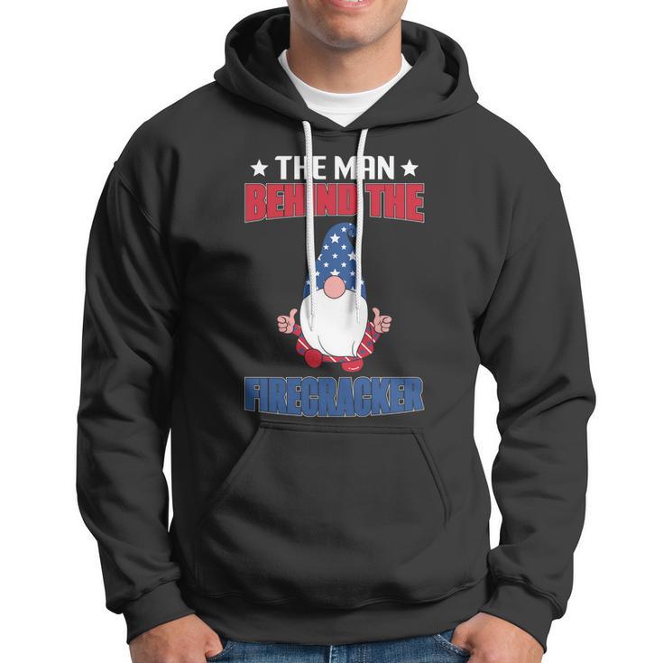 The Man Behind Firecracker Gnome Graphic 4Th July Plus Size Hoodie