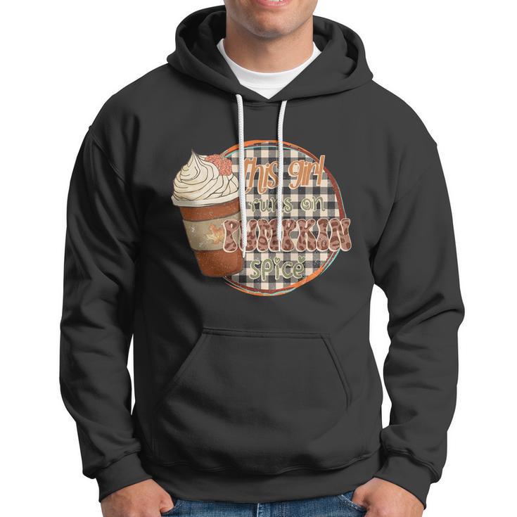 This Girl Runs On Pumpkin Spice Thanksgiving Quote Hoodie