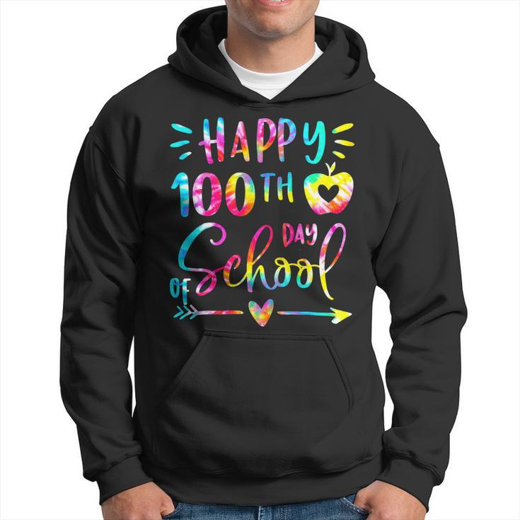 Tie Dye Happy 100Th Day Of School Teacher Student 100 Days V2 Hoodie