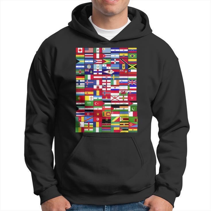 Traveling International Countries Flags World Flags  Men Hoodie Graphic Print Hooded Sweatshirt