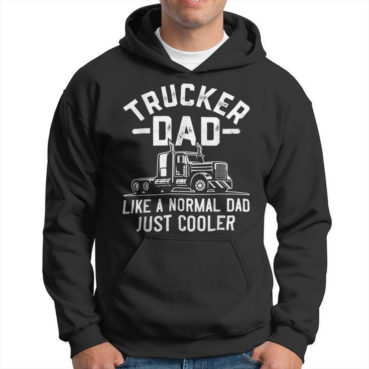 Trucker Truck Driving Funny Semi Trucker Dad Like A Normal Dad Hoodie