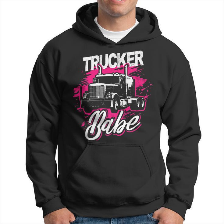 Trucker Trucker Babe Female Truck Driver Woman Trucker Hoodie