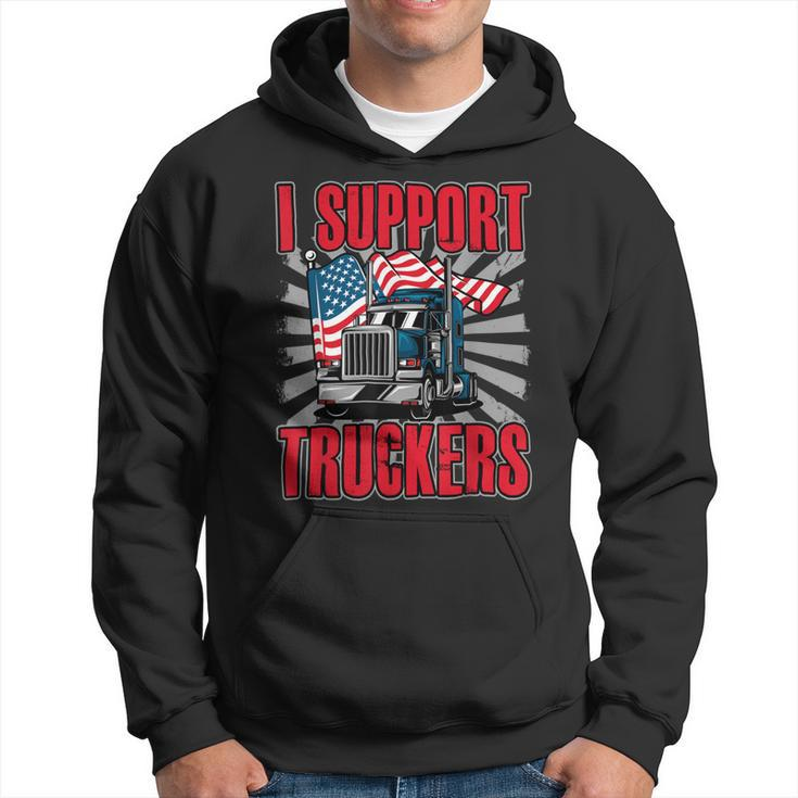 Trucker Trucker Support I Support Truckers Freedom Convoy  Hoodie