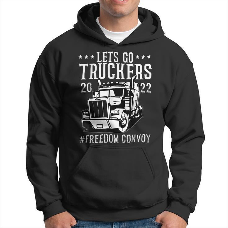 Trucker Trucker Support Lets Go Truckers Freedom Convoy  Hoodie