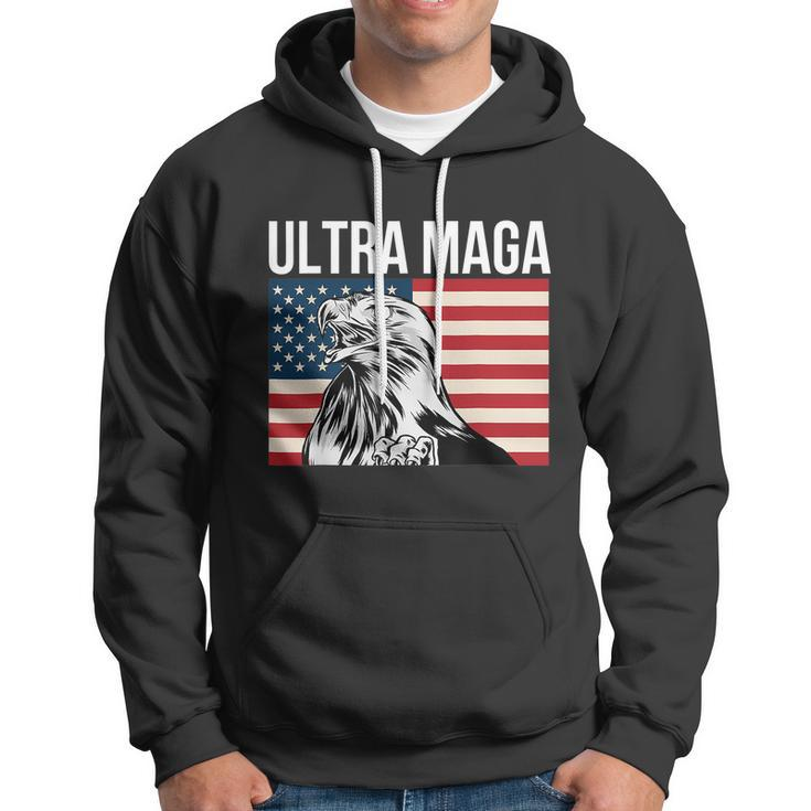 Ultra Maga Patriot Patriotic Agenda 2024 American Eagle Flag Hoodie