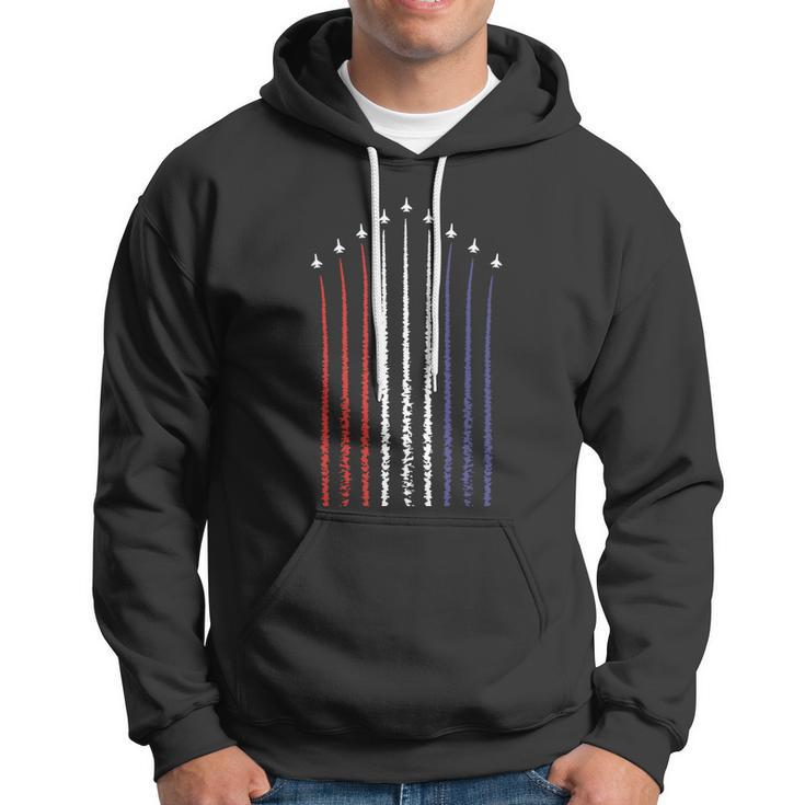 Us American Flag With Fighter Jets For 4Th Of July Gift Hoodie