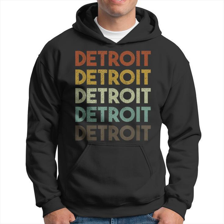 Vintage Detroit  V2 Men Hoodie Graphic Print Hooded Sweatshirt