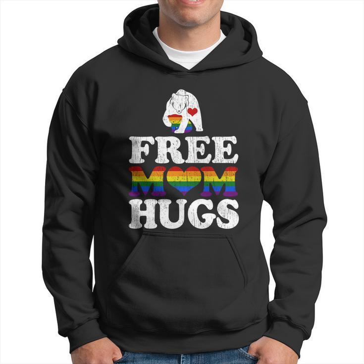 Vintage Free Mom Hugs Mama Bear Heart Pride Month Lgbt 2022 Gift Hoodie