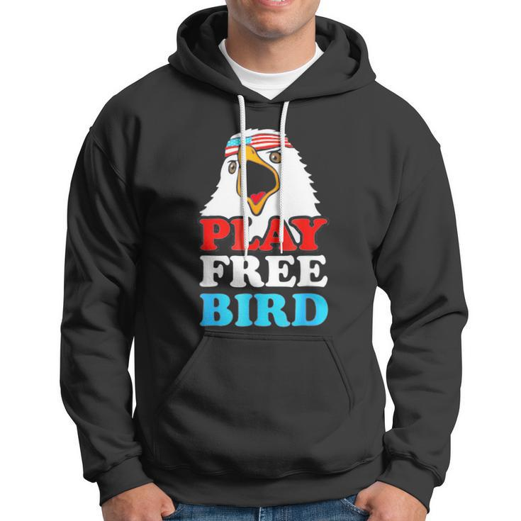 Vintage Play Free Bird Bald Eagle American Patriotic Usa Hoodie