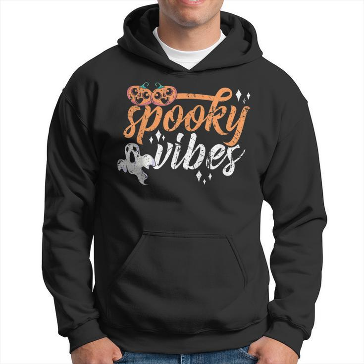 Vintage Spooky Vibes Halloween Novelty Graphic Art Design  Hoodie