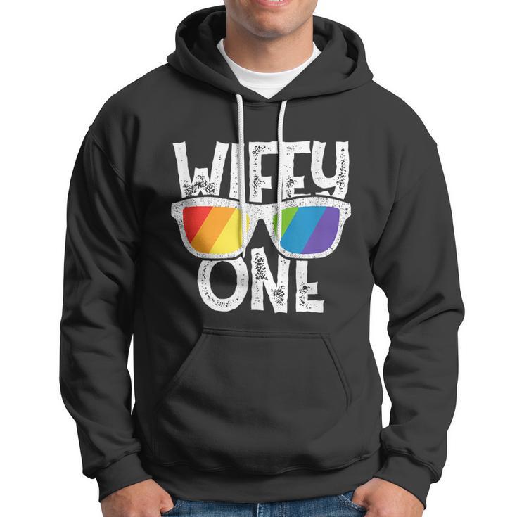 Wifey One Lesbian Pride Lgbt Bride Couple Hoodie