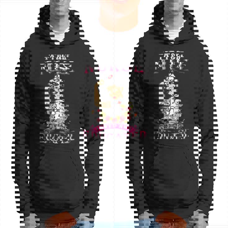 Womens Tattooed Nurse Inked And Educated Tattooed Nurse Men Hoodie Graphic Print Hooded Sweatshirt
