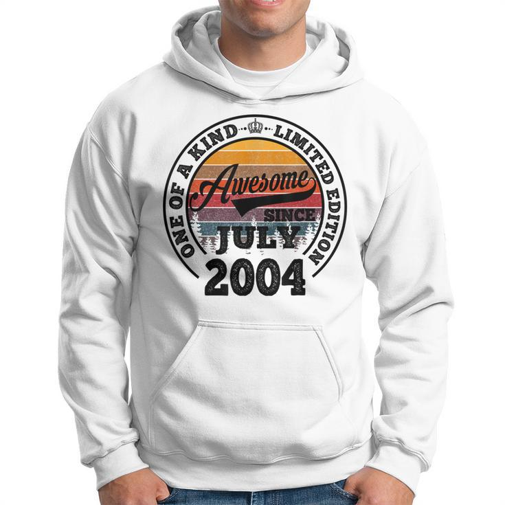 Awesome Since July 2004 18Th Birthday 18 Years Old Men Hoodie