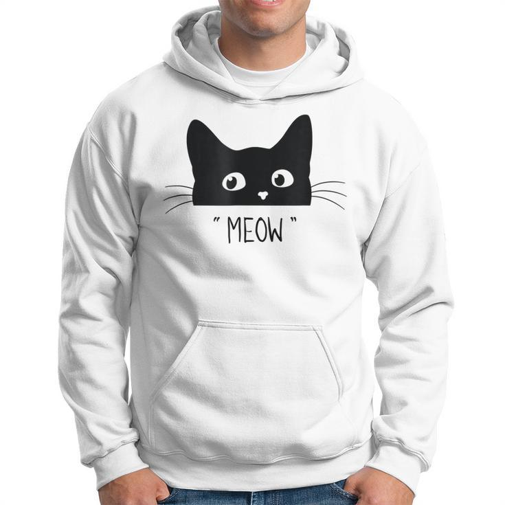 Black Cat Meow Cat Meow Kitty Cats Kitty Men Hoodie
