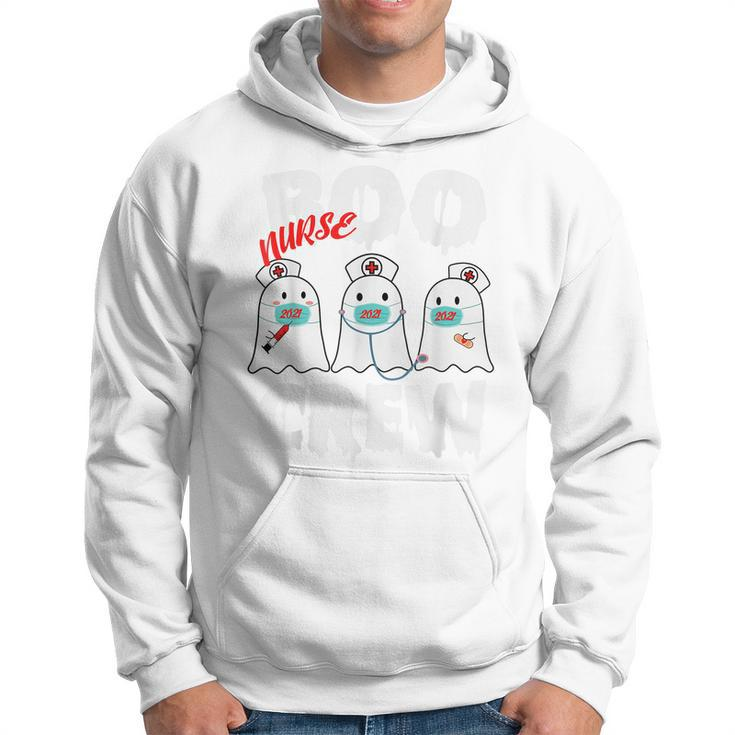 Boo Boo Crew Nurse Halloween Shirt Nurses Rn Lpn Cna Ghost Men Hoodie Graphic Print Hooded Sweatshirt