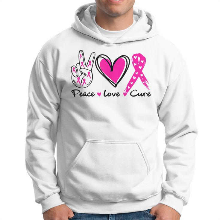 Breast Cancer Awareness Costume Pink Peace Love Cure Faith V5 Men Hoodie