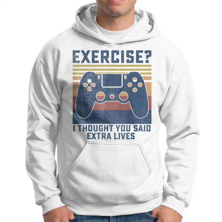 Gamer Merch Boys Funny Video Game Controller Extra Lives  Hoodie