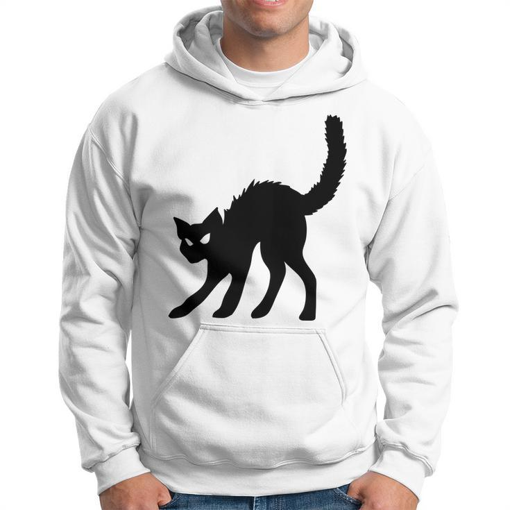 Halloween Black Cat Witches Pet Design Men Hoodie Graphic Print Hooded Sweatshirt