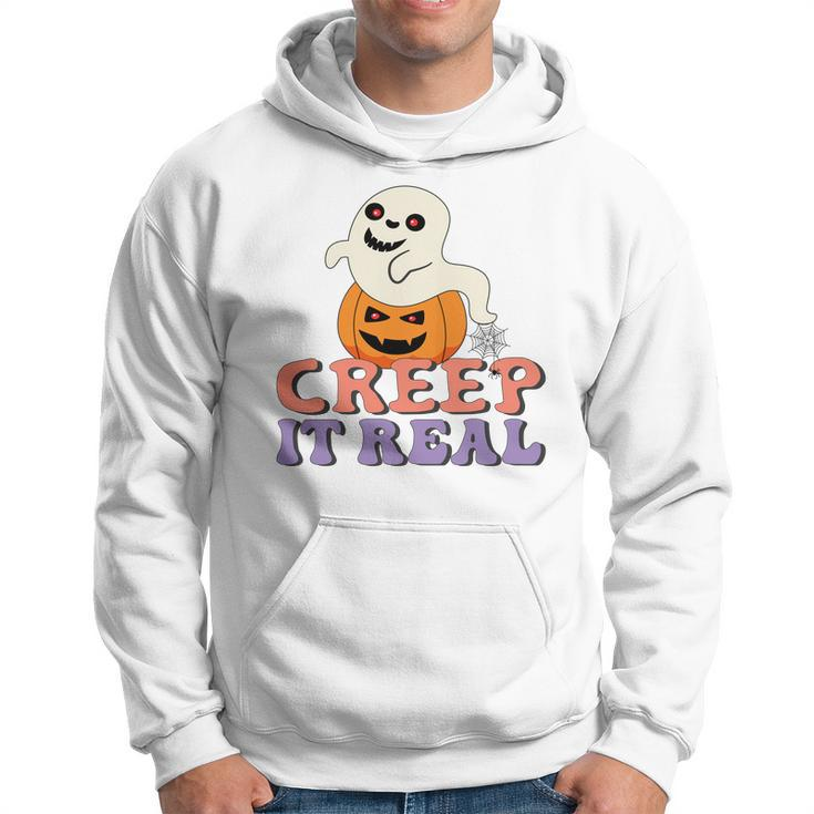 Halloween Boo With Pumpkin Creep It Real Hoodie