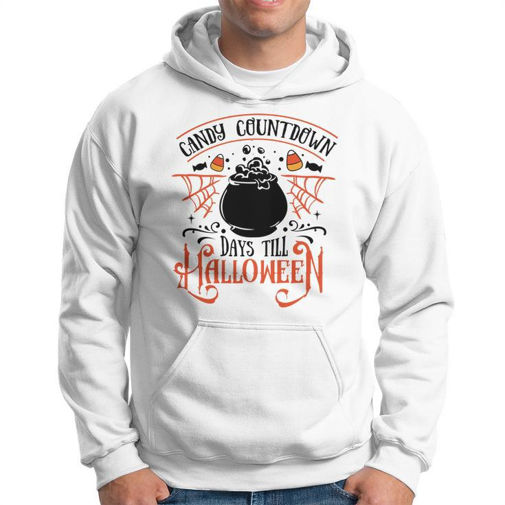 Halloween Candy Countdown Days Till Halloween Orange And Black Men Hoodie Graphic Print Hooded Sweatshirt