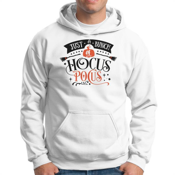 Halloween Just A Bunch Of Hocus Pocus Black And Orange Design Men Hoodie Graphic Print Hooded Sweatshirt