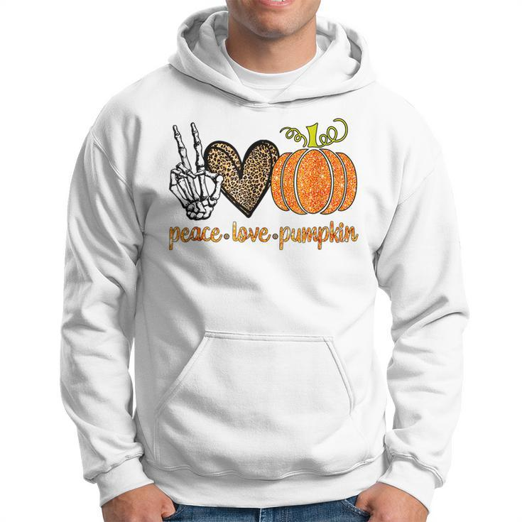 Halloween Peace Love Pumpkin Fall Girls V2 Men Hoodie