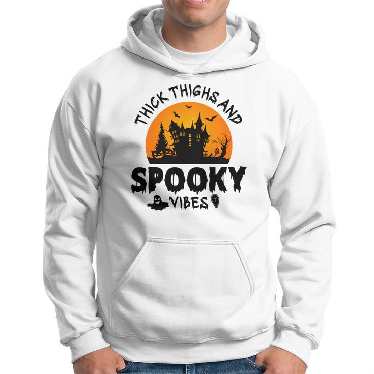 House Night Thick Thights And Spooky Vibes Halloween Hoodie