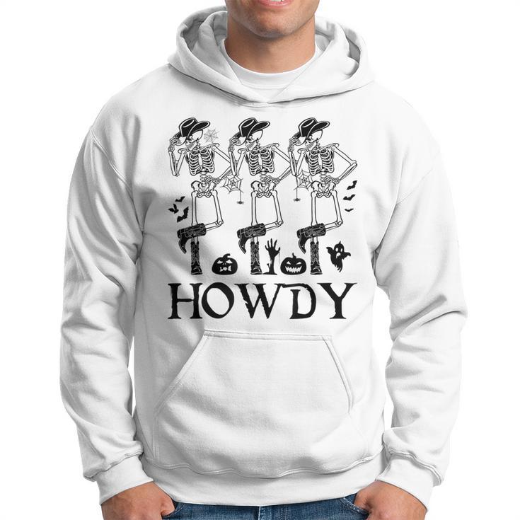 Howdy Cowboy Dancing Skeleton Cowboy Halloween  Hoodie