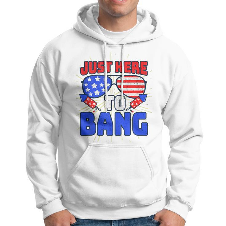 Im Just Here To Bang 4Th Of July Fireworks Fourth Of July Hoodie