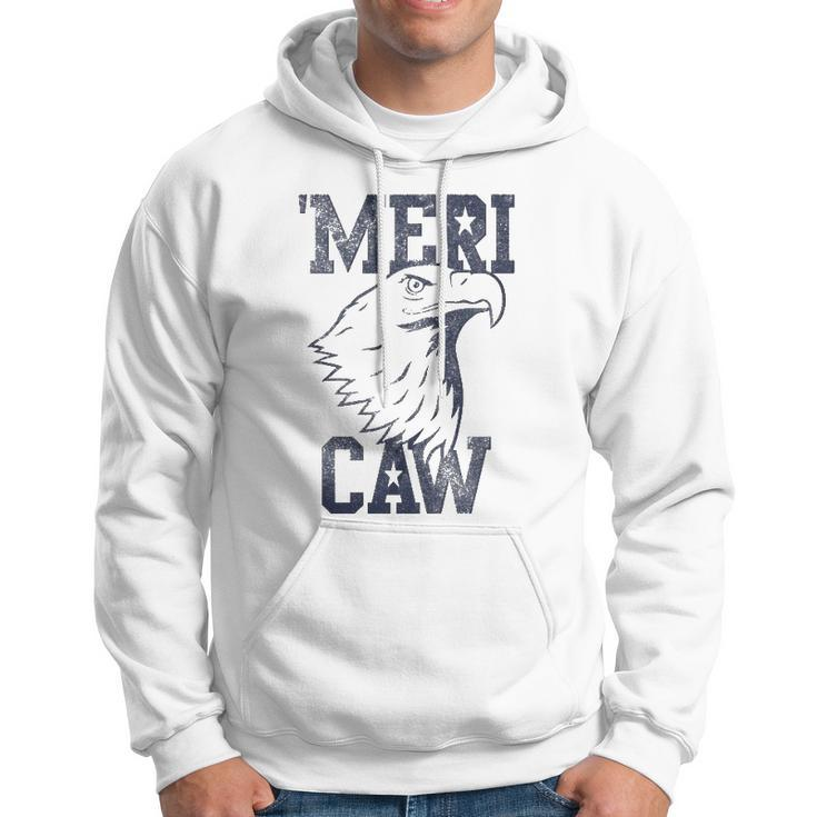 Meri Caw Eagle Head Graphic 4Th Of July Hoodie