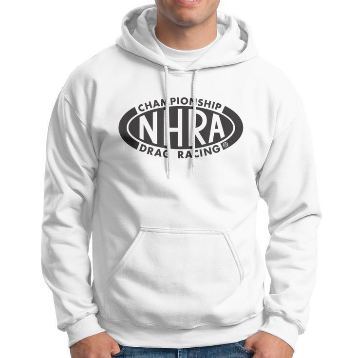 Nhra Championship Drag Racing Black Oval Logo Hoodie