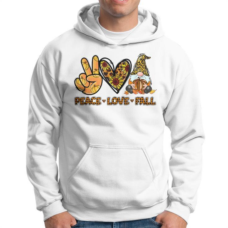 Peace Love Fall Funny Gnome Autumn Lover Pumpkins Halloween  Hoodie