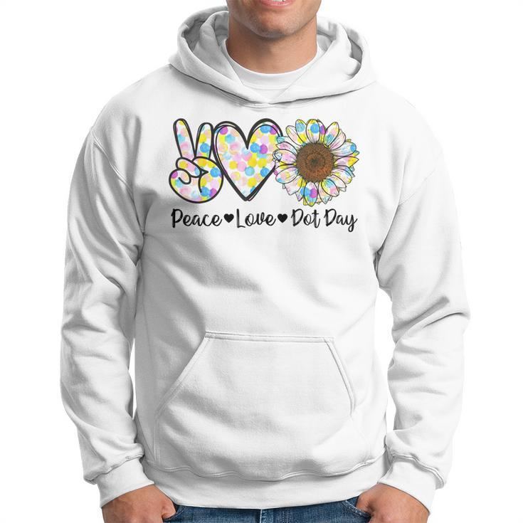 Peace Love International Dot Day Happy Dot Day Colorful  Men Hoodie Graphic Print Hooded Sweatshirt