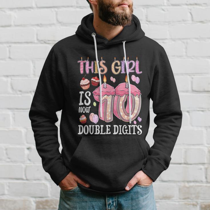 10Th Birthday This Girl Is Now 10 Years Old Double Digits Hoodie Gifts for Him