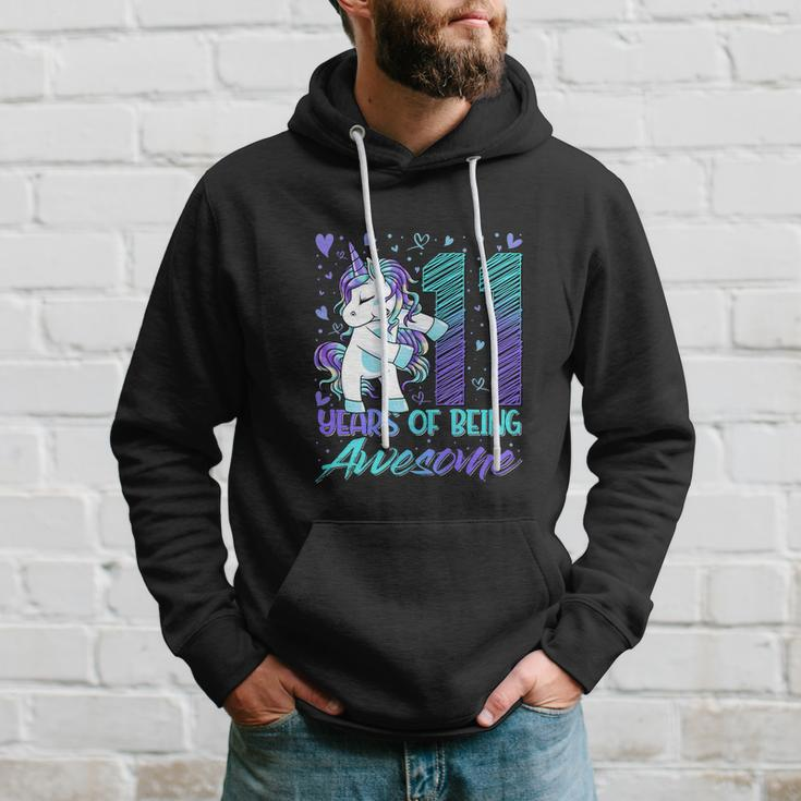 11Th Birthday 11 Year Old Girl Funny Flossing Unicorn Party Hoodie Gifts for Him