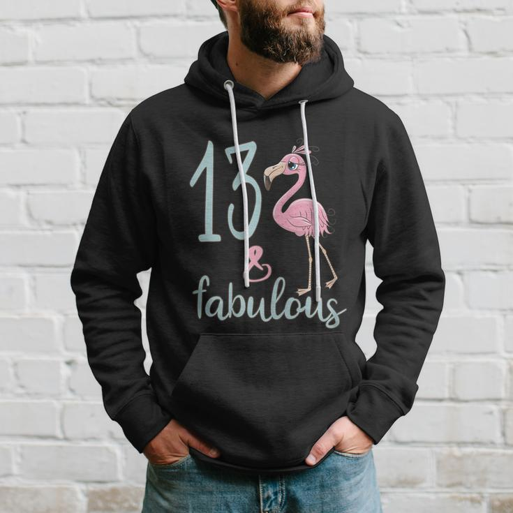 13Th Birthday Flamingo Outfit Girls 13 Year Old Bday Hoodie Gifts for Him