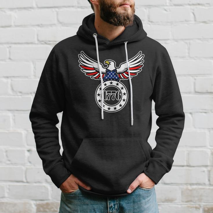 1776 American Flag Eagle Hoodie Gifts for Him