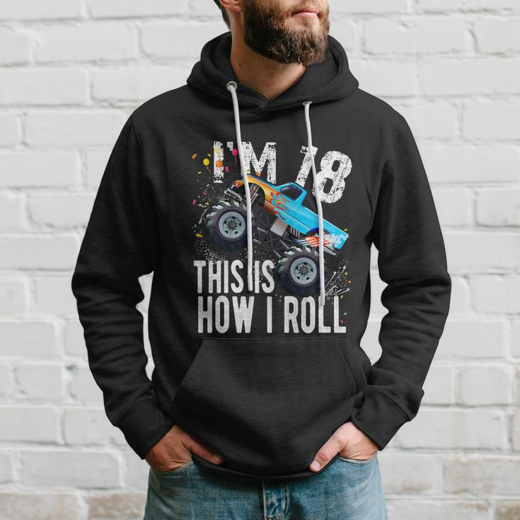 18 Year Old Gift Cool 18Th Birthday Boy Gift For Monster Truck Car Lovers Hoodie Gifts for Him