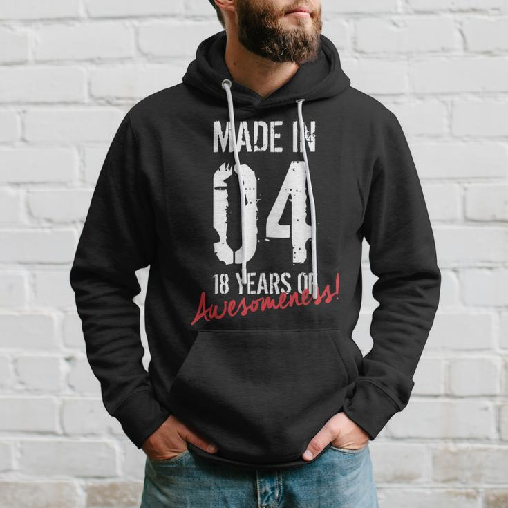 18Th Birthday Boys Girls Awesome Since 2004 18 Year Old Hoodie Gifts for Him
