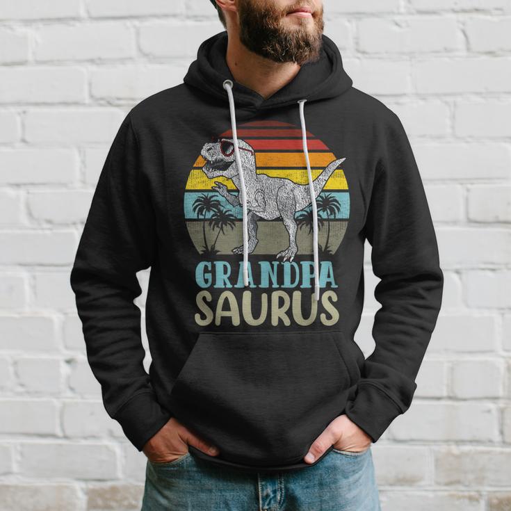 Grandpasaurus T Rex Dinosaur Grandpa Saurus Family  V3 Hoodie