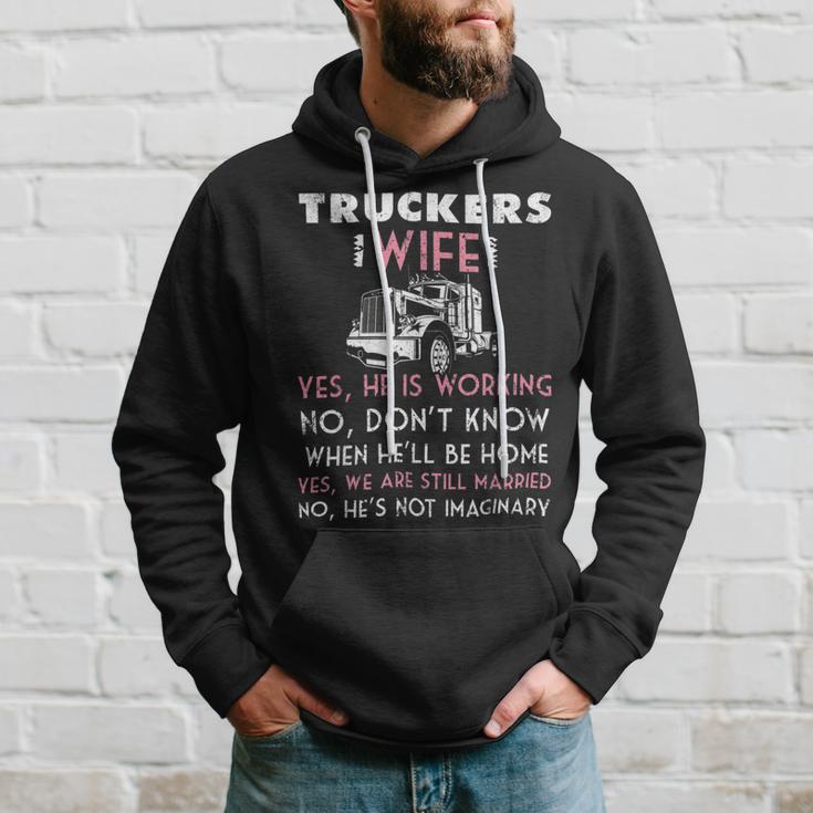 Trucker Trucker Wife Shirt Not Imaginary Truckers Wife T Shirts Hoodie