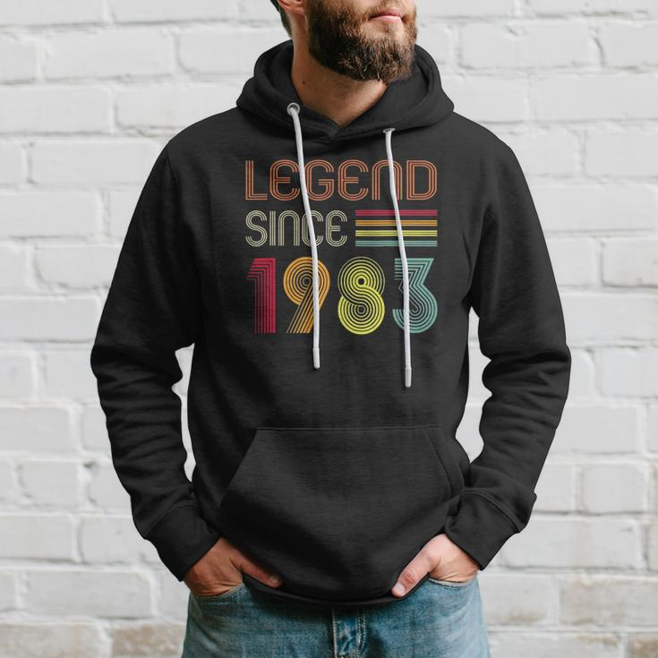 39 Year Old Gifts Legend Since 1983 39Th Birthday Retro Hoodie Gifts for Him