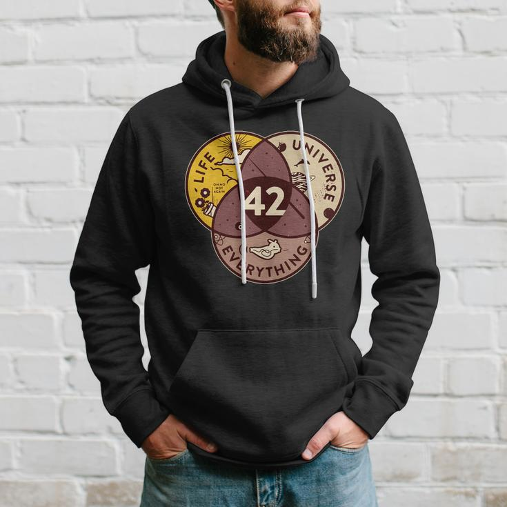 42 Answers To Life Universe Everything Hitchhikers Galaxy Guide Hoodie Gifts for Him