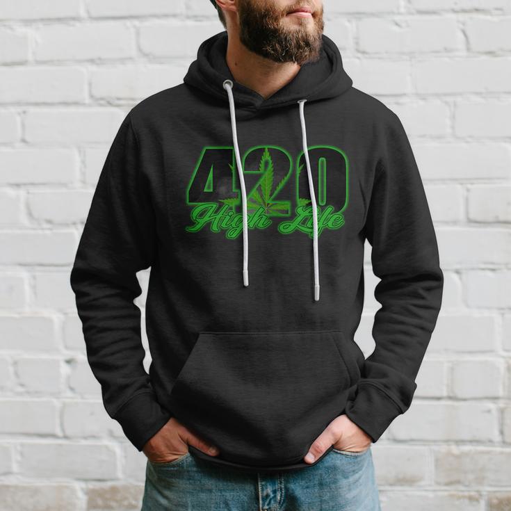 420 High Life Medical Marijuana Weed Hoodie Gifts for Him