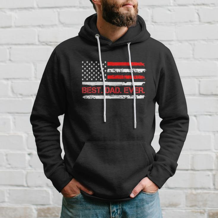 4Th Of July Best Dad Ever American Flag Hoodie Gifts for Him