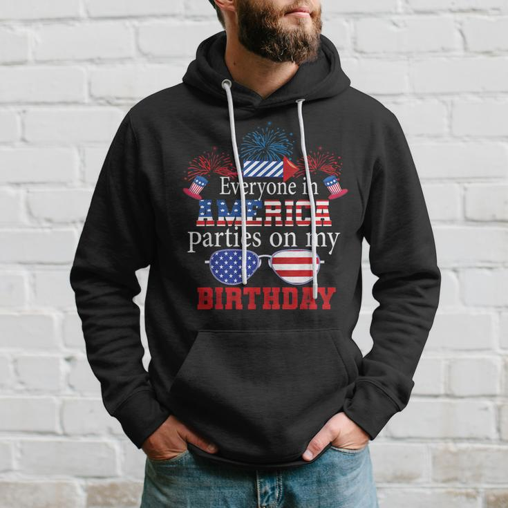 4Th Of July Birthday Gifts Funny Bday Born On 4Th Of July Hoodie Gifts for Him
