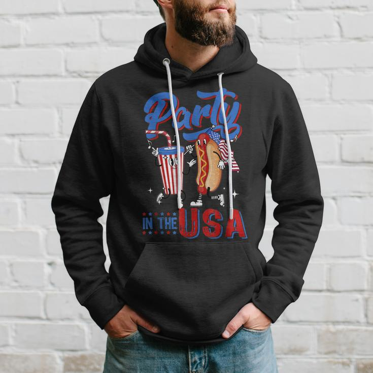 4Th Of July Food Party In The Usa Funny Hot Dog Lover Hoodie Gifts for Him