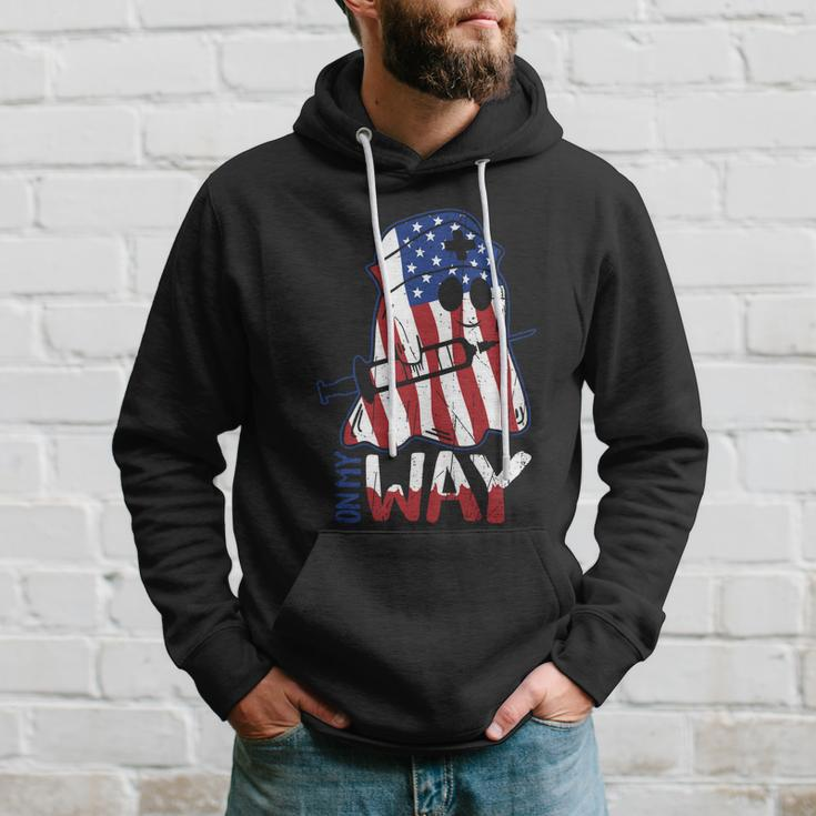 4Th Of July Independence Day Nurse Gift On My Way Ghost Gift Hoodie Gifts for Him